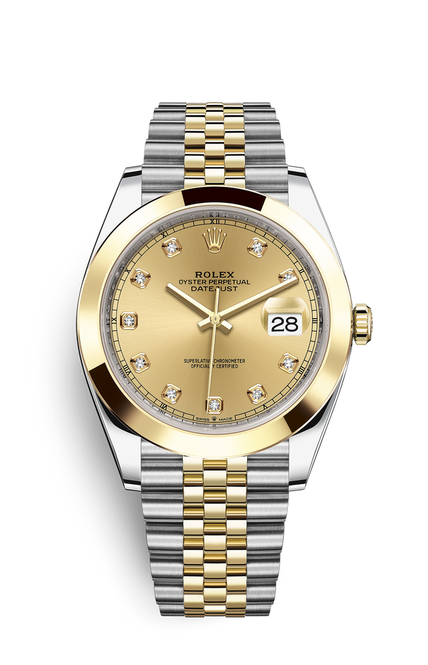 ROLEX OYSTER PERPETUAL DATEJUST 18KT YELLOW GOLD & STAINLESS STEEL 41MM MEN'S WATCH