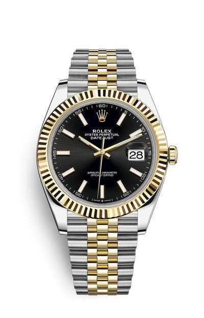 ROLEX OYSTER PERPETUAL DATEJUST 18KT YELLOW GOLD & STAINLESS STEEL 41MM MEN'S WATCH
