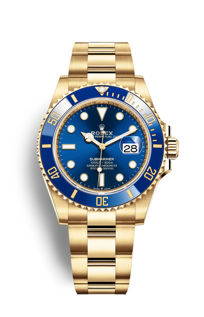 Rolex Submariner Date Solid 18k Yellow Gold 126618LB